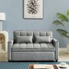 Modern Velvet Convertible Loveseat Sleeper Sofa Couch with Adjustable Backrest