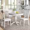 Orisfur. 5 Pieces Dining Table and Chairs Set for 4 Persons, Kitchen Room Solid Wood Table with 4 Chairs