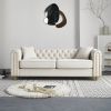 86'' W Luxury Modern Tufted Sofa with 2pcs of toss pillows for Living Room ,Bedroom,Beige Color