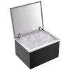 VEVOR Drop in Ice Chest, 28"L x 16"W x 17"H Stainless Steel Ice Cooler, Commercial Ice Bin with Hinged Cover, 40 qt Outdoor Kitchen Ice Bar