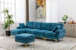 COOLMORE U-shape sectional sofa with Ottoman , Reversible Sofa Couch for Living Room,Spacious Furniture