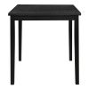 Counter Height Table Black Finish 1pc Square Transitional Style Wooden Dining Kitchen Furniture