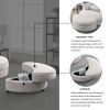 [Video] Welike Swivel Accent Barrel Modern Sofa Lounge Club Big Round Chair with Storage Ottoman Linen Fabric for Living Room Hotel with Pillows