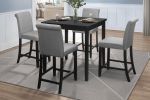 Counter Height Table Black Finish 1pc Square Transitional Style Wooden Dining Kitchen Furniture