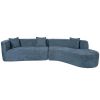 U_Style Modern Large 2-Piece Sectional Sofa with 3 Pillows,for Living Room, Bedroom