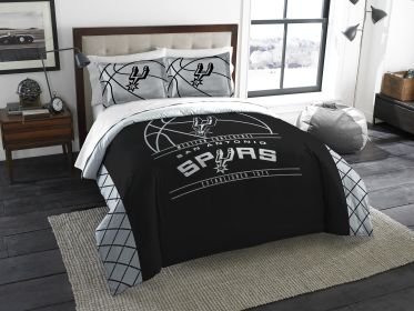 Spurs OFFICIAL National Basketball Association; Bedding; "Reverse Slam" Full/Queen Printed Comforter (86"x 86") & 2 Shams (24"x 30") Set by The Northw