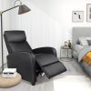 Sweetcrispy Recliner Chair for Living Room Massage PU Leather Recliner Sofa Home Theater Seating with Lumbar Support