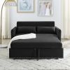 MH" Sleeper Sofa Bed w/USB Port, 3-in-1 adjustable sleeper with pull-out bed, 2 lumbar pillows and side pocket