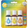 Wilton 3-Piece Color Right Concentrated Food Coloring Set, 1.92 oz. (Blue, Yellow, Orange)