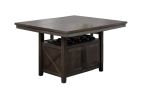 Dining Room Furniture Counter Height Dining Table w Butterfly Leaf Rustic Espresso Table w Storage Base 1pc Dining Table Only