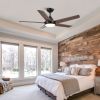 48 in. Integrated LED Indoor Brown Ceiling Fan with Light Kit and Remote Control