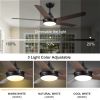 48 in. Integrated LED Indoor Brown Ceiling Fan with Light Kit and Remote Control