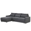 U_STYLE L-shaped Modular Sectional Sofa with Removable Back Cushions and 3 Pillows, Suitable for Living rooms, Offices, and Apartments