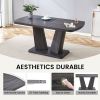 Modern Dining Table, Dining Room Table with 63" Rectangle Top and V-Shape MDF Base, Kitchen Dining Table for Kitchen Living Dining Room