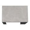 Kitchen Island, Kitchen Bar Table 36" H, with 3-Side Shelves, White, Wengue/ Ibiza Marble Color Finish