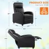 Sweetcrispy Recliner Chair for Living Room Massage PU Leather Recliner Sofa Home Theater Seating with Lumbar Support