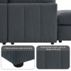 [VIDEO provided][New]93"Modern Sectional Sofa with Vertical Stripes,5-Seat Armless Couch Set with Convertible Ottomans,Various Combinations