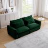 Modern Sofa 2 Seater Corduroy Fabric Sofa with Armrests for Apartment Living Room, Green