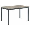 Grey and Black Rectangle Dining Table