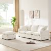 [VIDEO provided] [New] 84*57" Modern Modular Sofa, 4 Seat Chenille Sectional Couch Set with 2 Pillows Included