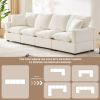 [VIDEO provided] [New] 110*29" Modern Modular Sofa, 4 Seat Chenille Sectional Couch Set with 2 Pillows Included