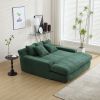 COOLMORE Chenille 2-seater lazy sofa With 5 back pillows,Comfy Sofa- Deep Seat Couch for Living Room,Club (Emerald)