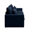 Modern Sofa 2 Seater Corduroy Fabric Sofa with Armrests for Apartment Living Room, Bule