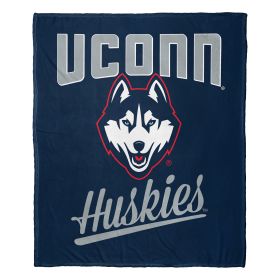 Uconn OFFICIAL NCAA "Alumni" Silk Touch Throw Blanket; 50" x 60"