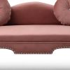 54"Width Modern Velvet Upholstered Loveseat Sofa Accent Bedside Entryway Bench Small Sofa 2 Seater Couch Settee for Living Room Bedroom Nail Head Trim