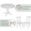 Orisfur. 5 Pieces Dining Table and Chairs Set for 4 Persons, Kitchen Room Solid Wood Table with 4 Chairs