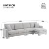 [VIDEO provided] [New] 119*55" Modern Oversized Sectional Sofa,L-shaped Luxury Couch Set with 2 Free pillows