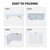 6ft Folding Table, Portable Plastic Table for Camping, Picnics, Parties, High Load Bearing Foldable Table White