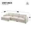 [VIDEO provided][New]134*54"Oversized Corduroy Sectional Sofa,L Shaped Cloud Couch with USB Charging Port,Cup Holder