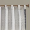 Cotton Printed Curtain Panel with Chenille detail and Lining(Only 1 Pc Panel)