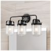 Wall Sconces Set of 3 with Clear Glass Shade,Modern Wall Sconce