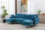 COOLMORE U-shape sectional sofa with Ottoman , Reversible Sofa Couch for Living Room,Spacious Furniture