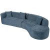 U_Style Modern Large 2-Piece Sectional Sofa with 3 Pillows,for Living Room, Bedroom