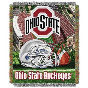 Ohio State OFFICIAL Collegiate "Home Field Advantage" Woven Tapestry Throw