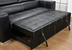 88 Inch Convertible Sofa Couch with Pull Out Bed, Modern Lounge Sleeper Sofa Set with Adjustable Headrest, Sofa Bed Furniture for for Living Room