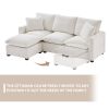 [VIDEO provided] [New] 84*57" Modern Modular Sofa, 4 Seat Chenille Sectional Couch Set with 2 Pillows Included