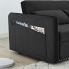 MH" Sleeper Sofa Bed w/USB Port, 3-in-1 adjustable sleeper with pull-out bed, 2 lumbar pillows and side pocket