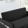 MH" Sleeper Sofa Bed w/USB Port, 3-in-1 adjustable sleeper with pull-out bed, 2 lumbar pillows and side pocket