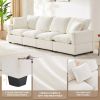 [VIDEO provided] [New] 110*29" Modern Modular Sofa, 4 Seat Chenille Sectional Couch Set with 2 Pillows Included