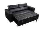 88 Inch Convertible Sofa Couch with Pull Out Bed, Modern Lounge Sleeper Sofa Set with Adjustable Headrest, Sofa Bed Furniture for for Living Room