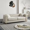 86'' W Luxury Modern Tufted Sofa with 2pcs of toss pillows for Living Room ,Bedroom,Beige Color