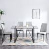 5-piece Dining Table Chairs Set, Rectangular Dining Room Table Set for 4, Modern Dining Table and faux leather Chairs for Kitchen Dining Room