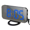 Digital LED Alarm Clock Mirror 2 USB Charger Ports Night Light LED Table Clock Snooze Function Adjustable Brightness Desk Clocks