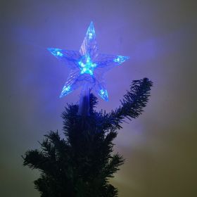 Christmas Tree Overhead Light Led Light Star Light Pentacle Star Light Battery Box Room Decoration (Color: Blue, style: 10-s)