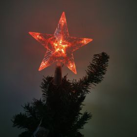 Christmas Tree Overhead Light Led Light Star Light Pentacle Star Light Battery Box Room Decoration (Color: Red, style: 10-s)