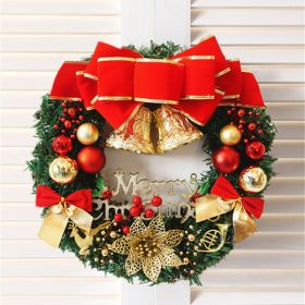 30/40/50/60Cm Christmas Decoration; Simulation Wreath Window Door Hanging Christmas Shopping Mall Scene Layout Props (style: bell-50cm)